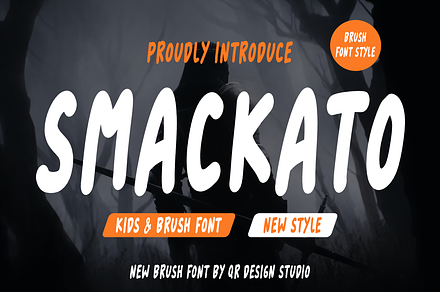 Smackato - Brush Font, a Handwritten Font by QR Design Studio