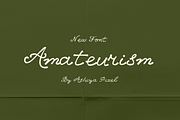 Amateurism Vintage Cursive Font, a Script Font by Ashiya Pixel (Thumbnail 1 of 7)