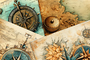 Antique Maritime Chronicles, a Background Graphic by Curve Design (Thumbnail 3 of 8)