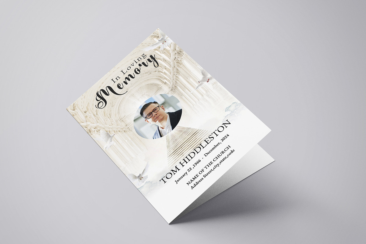 Heavenly Funeral Program Template, a Brochure Template by Template Shop (Photo 3 of 4)