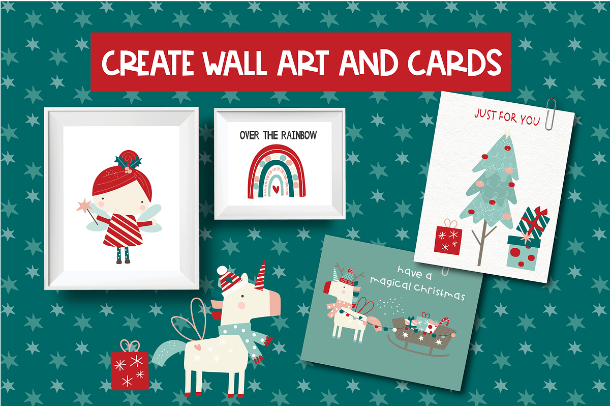 Holiday Magic clipart set, an Illustration by Poppymoondesign (Photo 2 of 3)