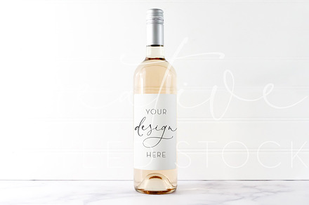 Wine Bottle Mock Up Minimal