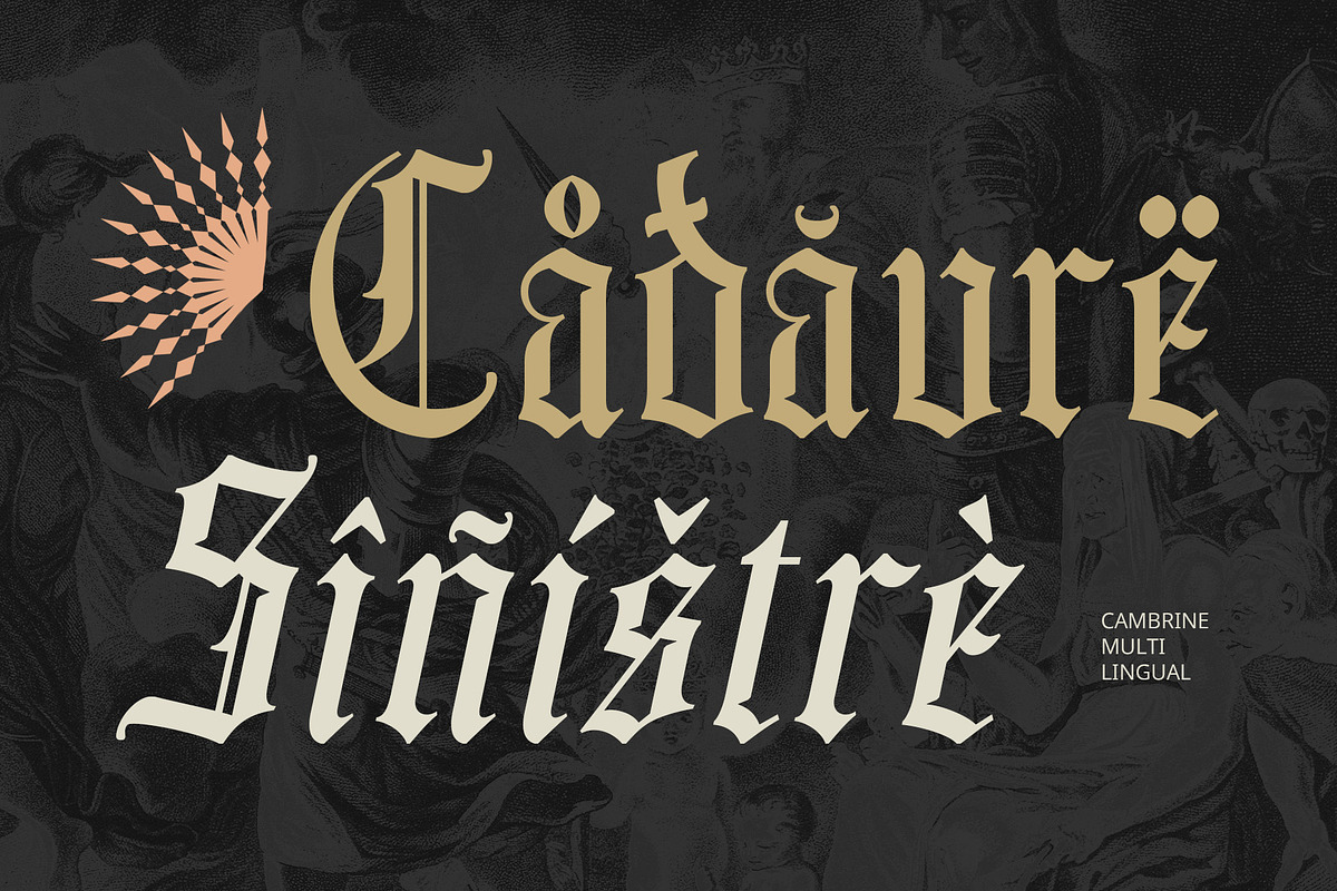 Cambrine – Blackletter Font, a Blackletter Font by Craft Supply Co. (Photo 7 of 8)