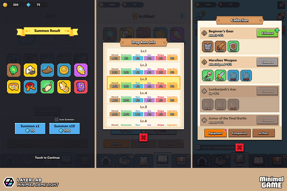 GUI Pro - Minimal Game Light, an UI Kit Template by LAYERLAB (Photo 38 of 51)