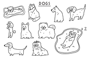 Cute dogs, an Animal Illustration by cutelevindesign (Thumbnail 2 of 10)