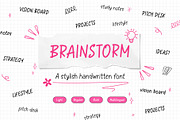 Brainstorm - handwriting font, a Handwritten Font by Kaya Fonts (Thumbnail 1 of 31)