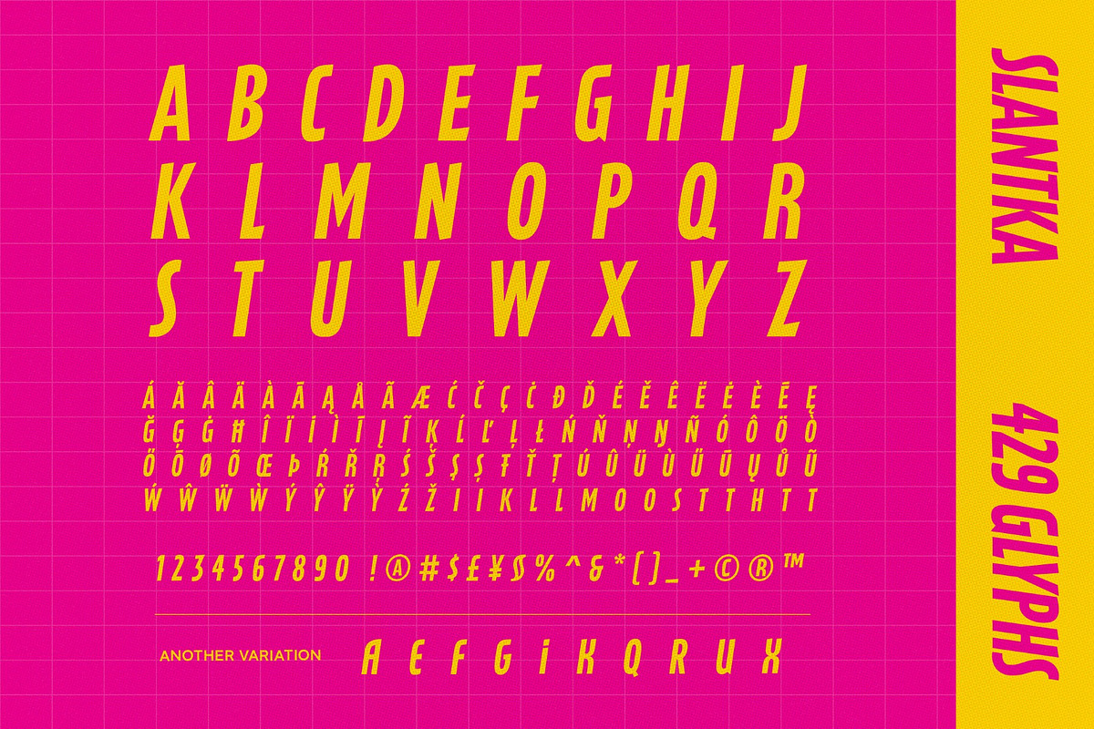 Slantka, a Sans Serif Font by graphicook (Photo 3 of 10)