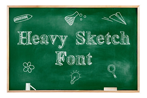 Heavy Sketch Font, a Script Font by OWPictures
