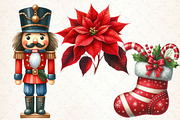 Watercolor Christmas Clipart,, an Illustration by Libby Wishes (Thumbnail 2 of 7)