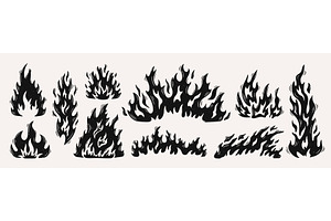 Fire burning flames with flame, an Object Illustration by winwin.art