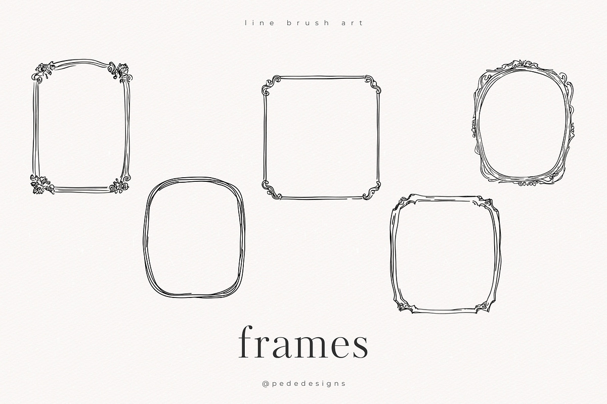 Frames Drawings, a Decorative Illustration by PeDe Designs