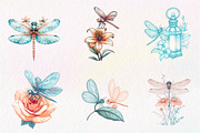 Summer Dragonfly Garden Clipart, an Illustration by CreationArt (Thumbnail 4 of 5)