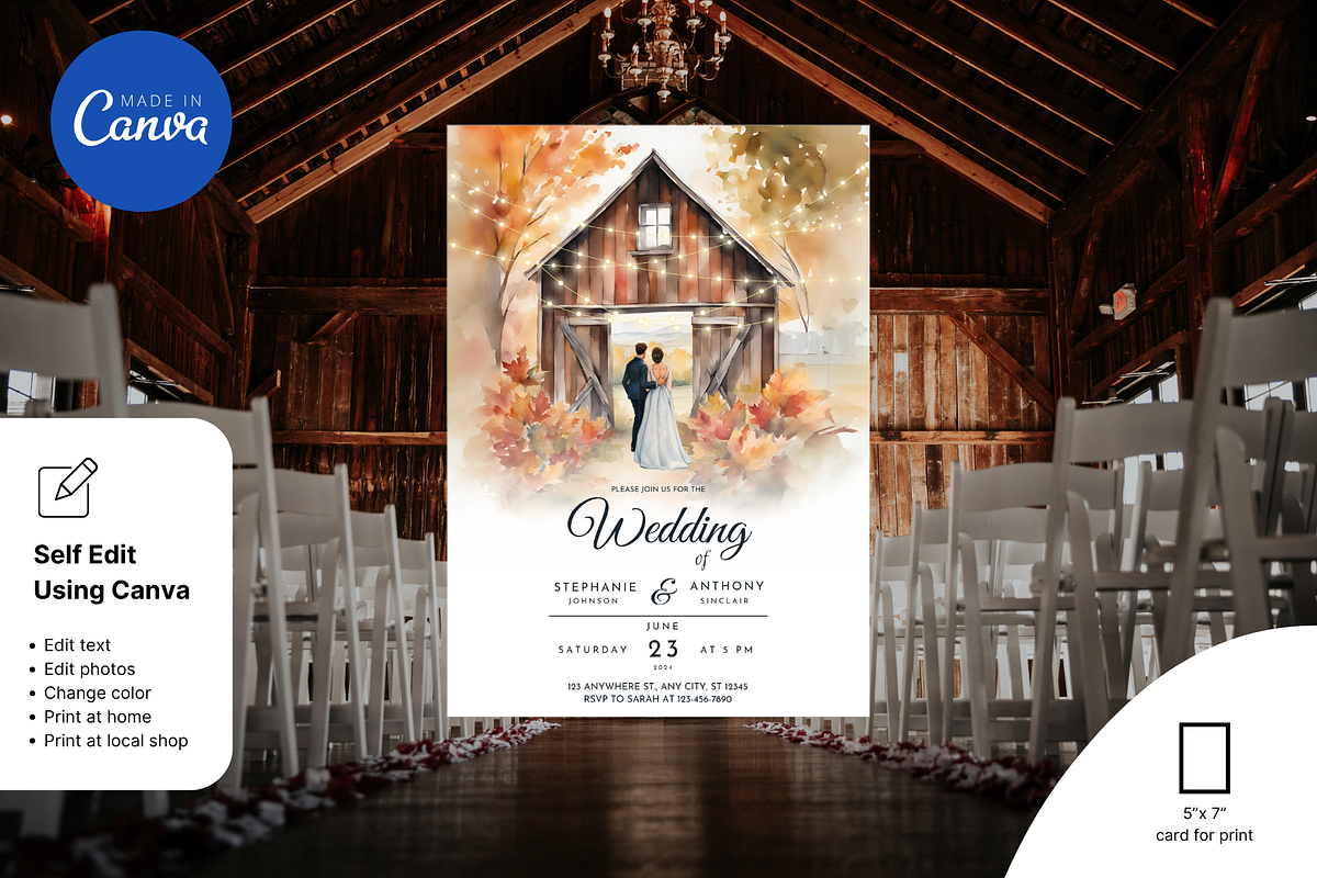 Rustic Wedding Invitation preview 6