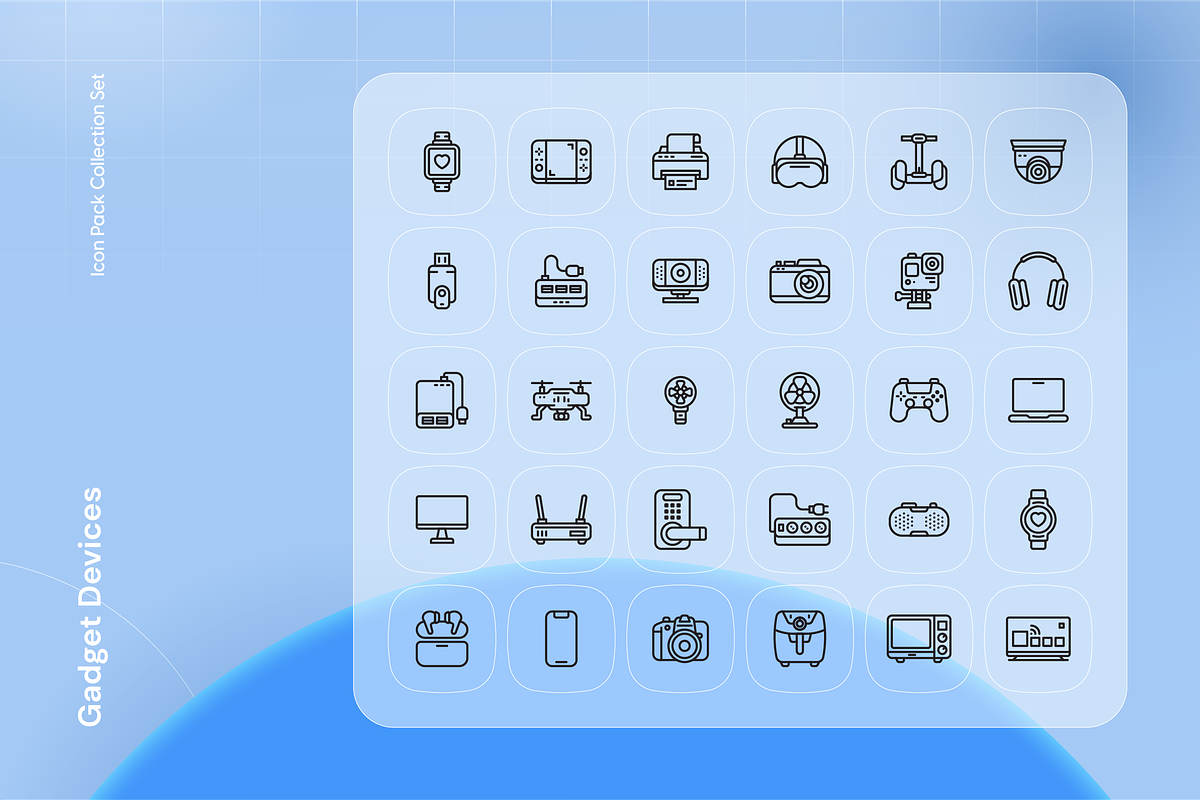 Gadget Devices Icon Set, an Outline Icon by Nathaya Studio (Photo 2 of 2)