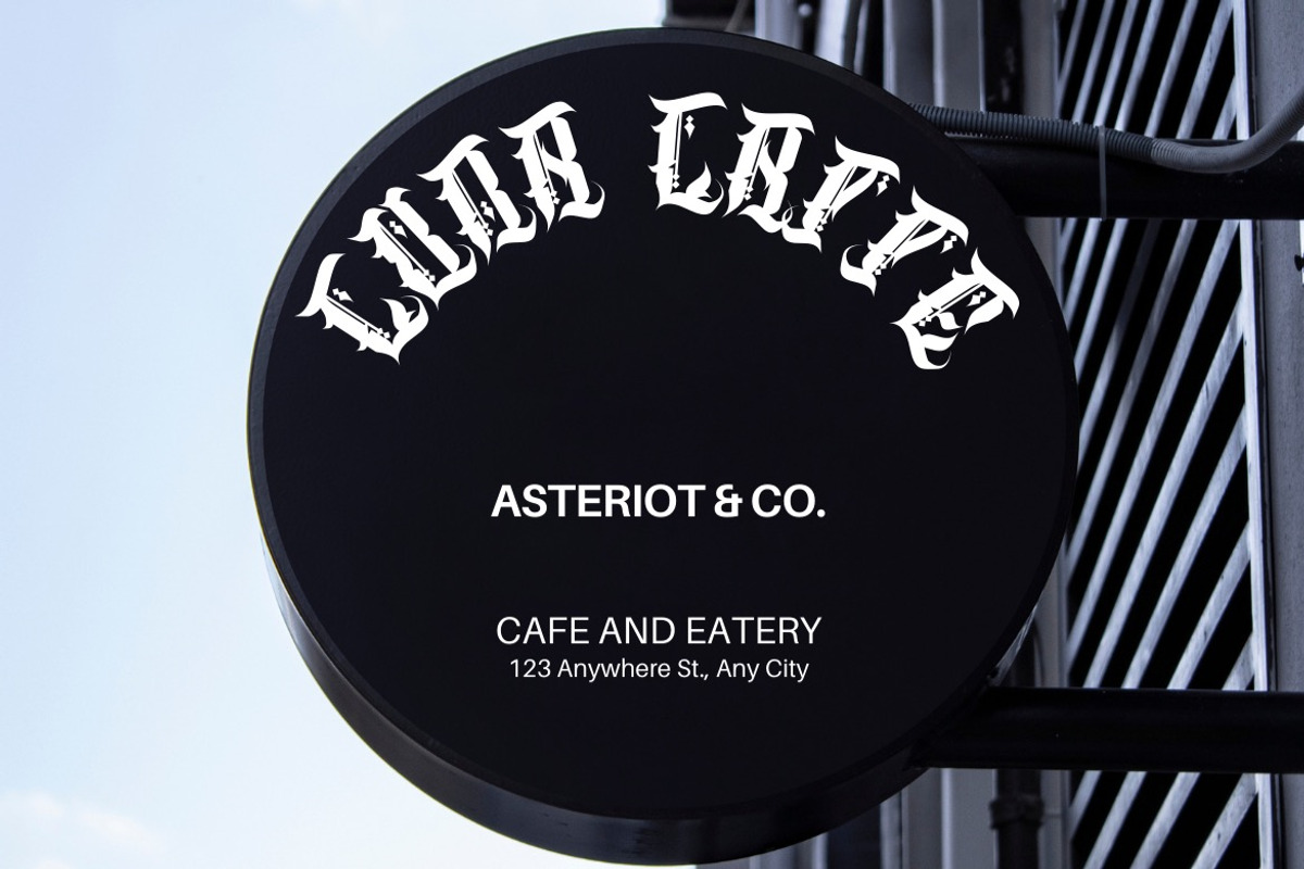Asterixot - Modern Blackletter Font, a Blackletter Font by Dhabee (Photo 13 of 17)