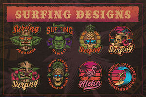 Surfing Illustrations bundle
