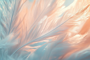 Soft pastel feathers in gentle motion, an Abstract Photo by Natalia Klenova's Shop
