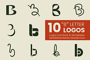 “B“ Letter Logo Kit - 10 logos, a Branding & Logo Template by Atelier Mélicope (Thumbnail 1 of 12)