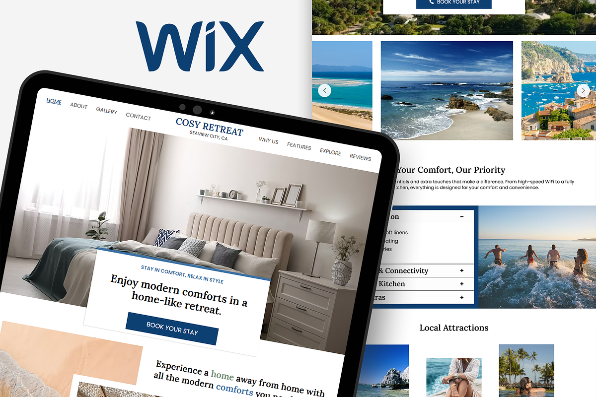 Beach Vacation Wix Studio Website
