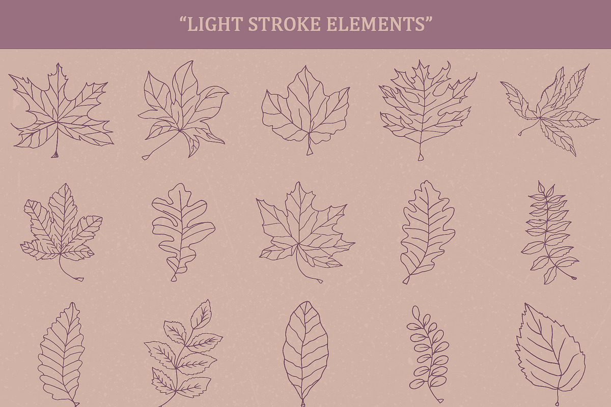 Autumn Mood: 139 Hand drawn Elements, a Seasonal Illustration by Sheikhadesign (Photo 5 of 10)
