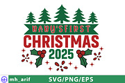 Baby's First Christmas 2025 SVG PNG, a Graphic by mh_arif (Thumbnail 2 of 4)