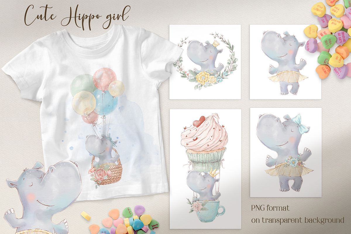 Cute Tropical animals clipart., an Animal Illustration by Yuliya Art (Photo 12 of 33)