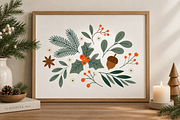 Christmas Botanical Clipart, a Seasonal Illustration by Anna Studio (Thumbnail 7 of 12)