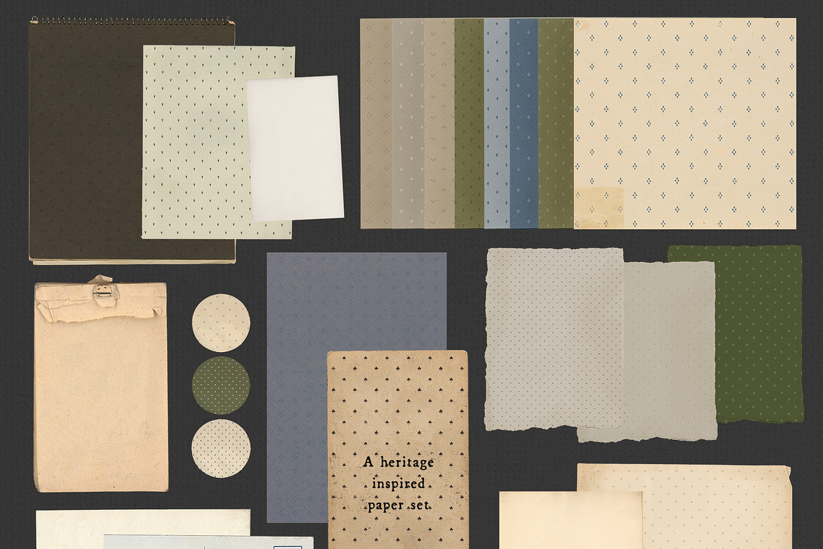 Maison Archive Paper Collection, a Texture Graphic by lerinartstudio (Photo 3 of 12)