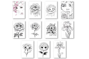Summer flowers Coloring pagess, a Decorative Illustration by ElenazlataArt (Thumbnail 5 of 5)