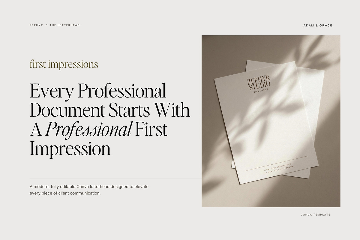 Modern Letterhead Set | Zephyr, a Branding & Logo Template by Adam and Grace (Photo 4 of 15)