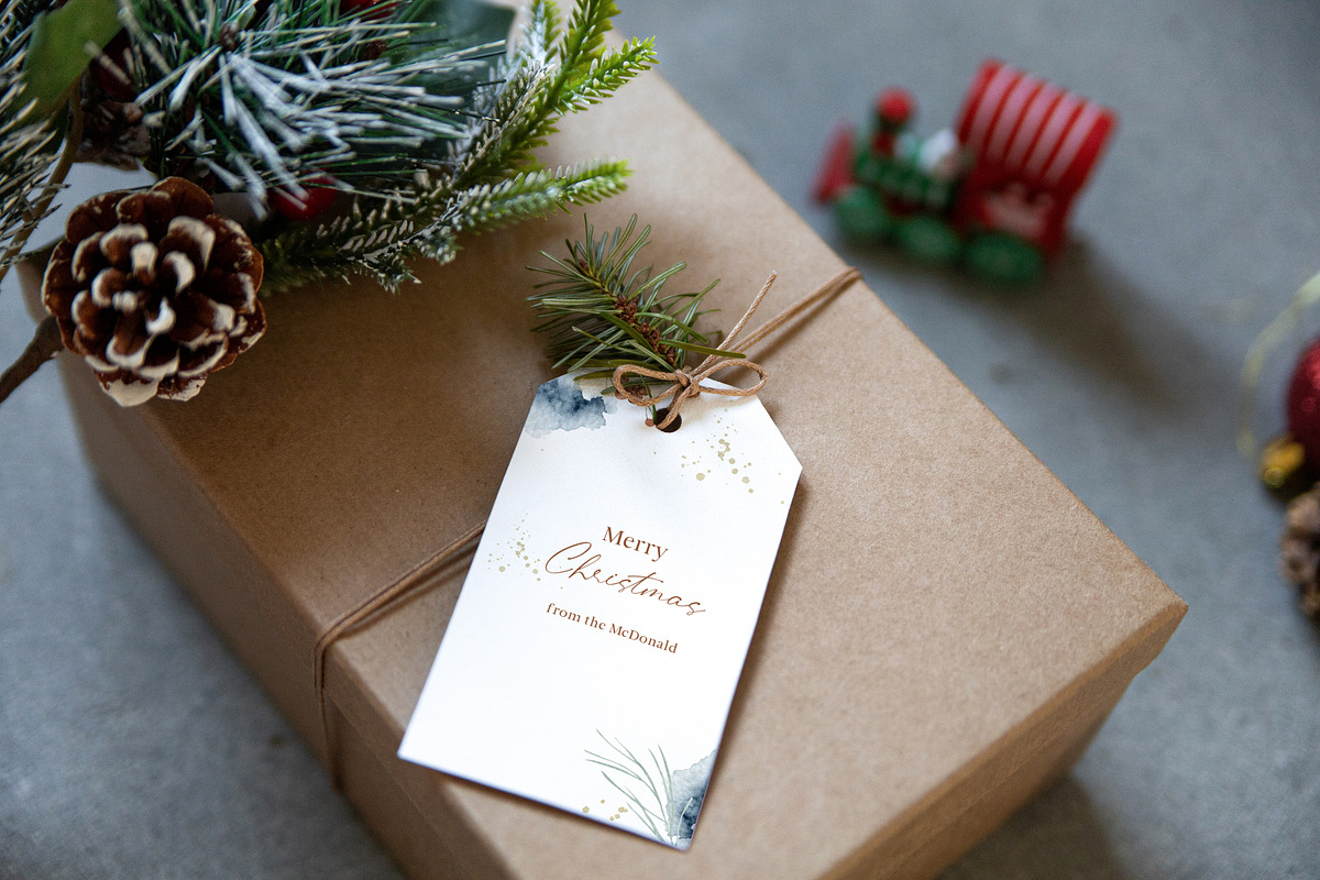Christmas Gift Tag Mockup, a Product Mockup by ILoveMockupDesign (Photo 5 of 8)