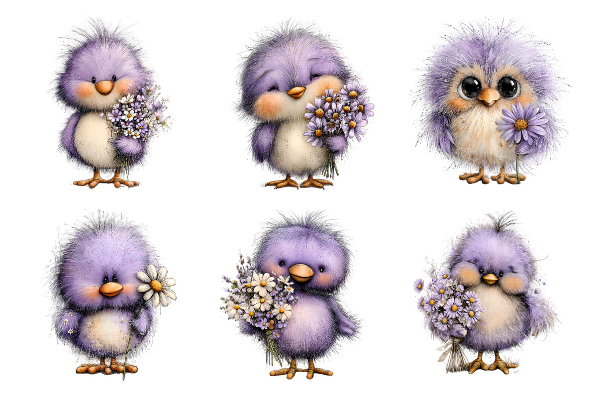 Whimsical Spring Birds Clipart Buudl, an Illustration by GatewayDesign (Photo 3 of 5)