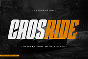 Crosride - Sport Display Font, a Sans Serif Font by Gilar Studio (Thumbnail 1 of 14)