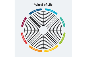 Wheel of life template diagram, a Finance Illustration by Vector Creator