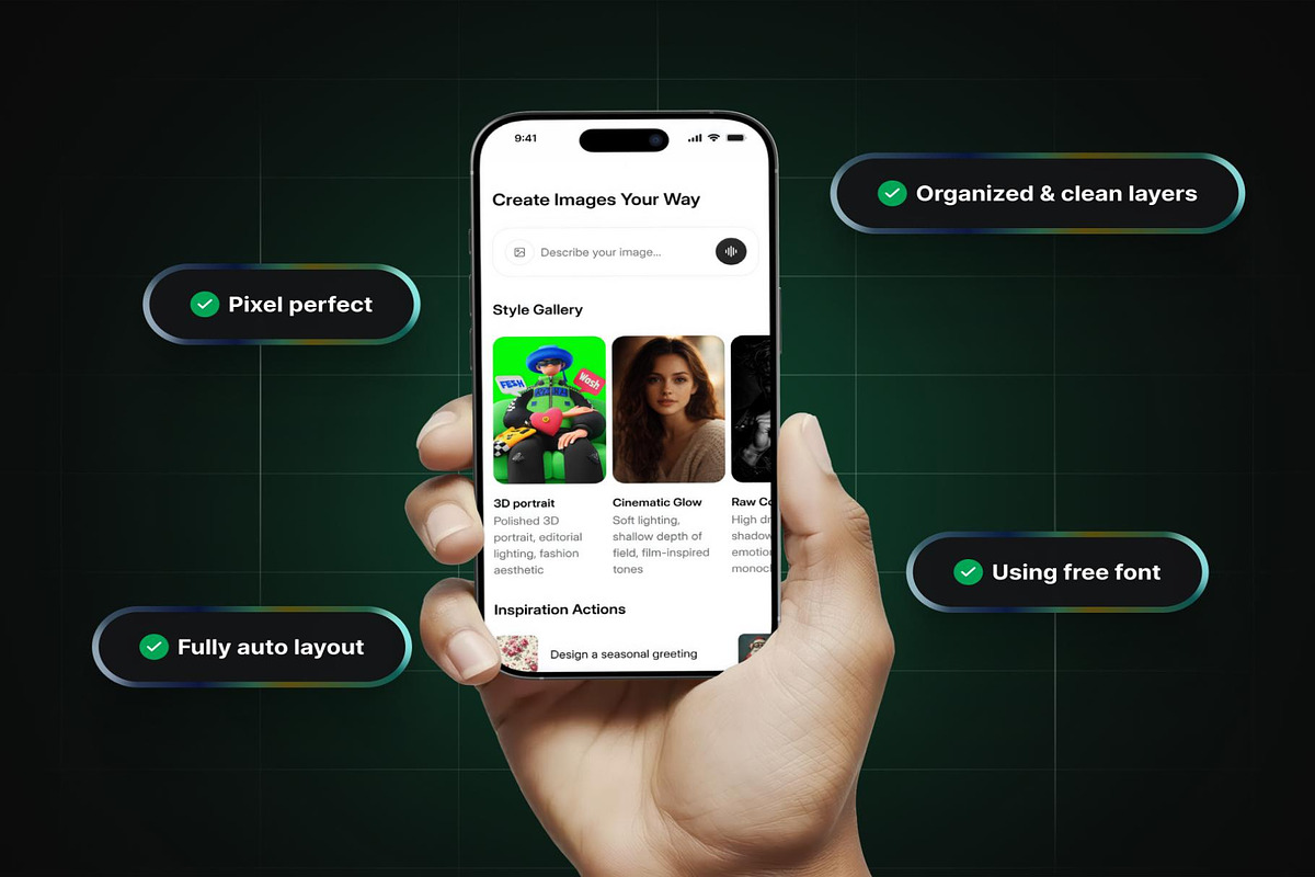 AIVORA: AI Assistant Web App UI KIT, an UI Kit Template by Creative Perspective (Photo 7 of 8)