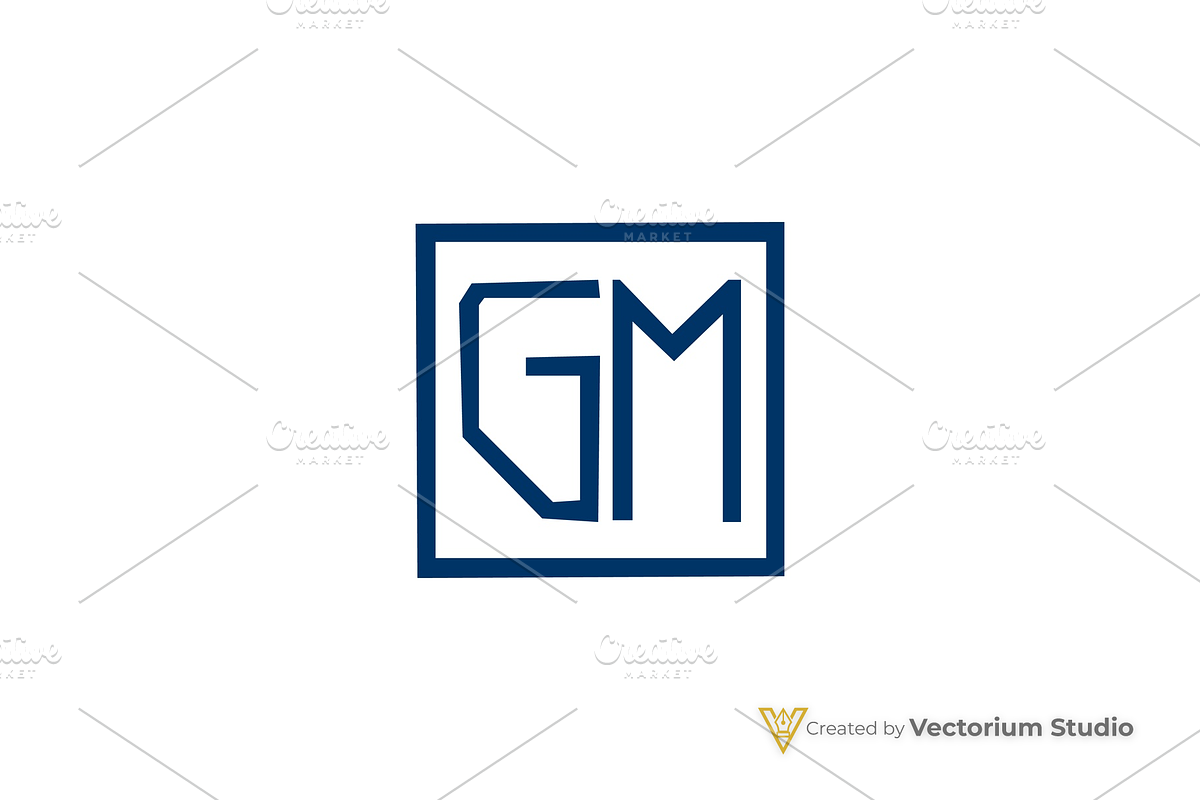 Modern GM Geometric Logo, a Branding & Logo Template by Vectorium Studio (Photo 6 of 8)