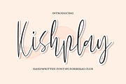 Kishplay | Handwritten Font, a Script Font by Forberas Club (Thumbnail 1 of 8)