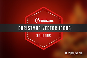 30 Premium Christmas line icons