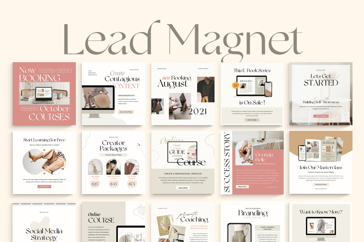 SALE Insta Ladypreneur Coach CANVA, a Social Media Template by Eviory (Photo 16 of 36)