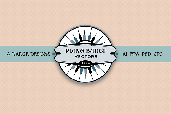 Vintage Piano Badges preview 6