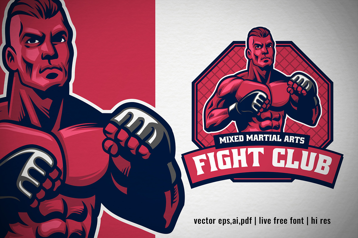 MMA Fighting Club Logo, a Branding & Logo Template by bazzier_graphik (Photo 1 of 4)