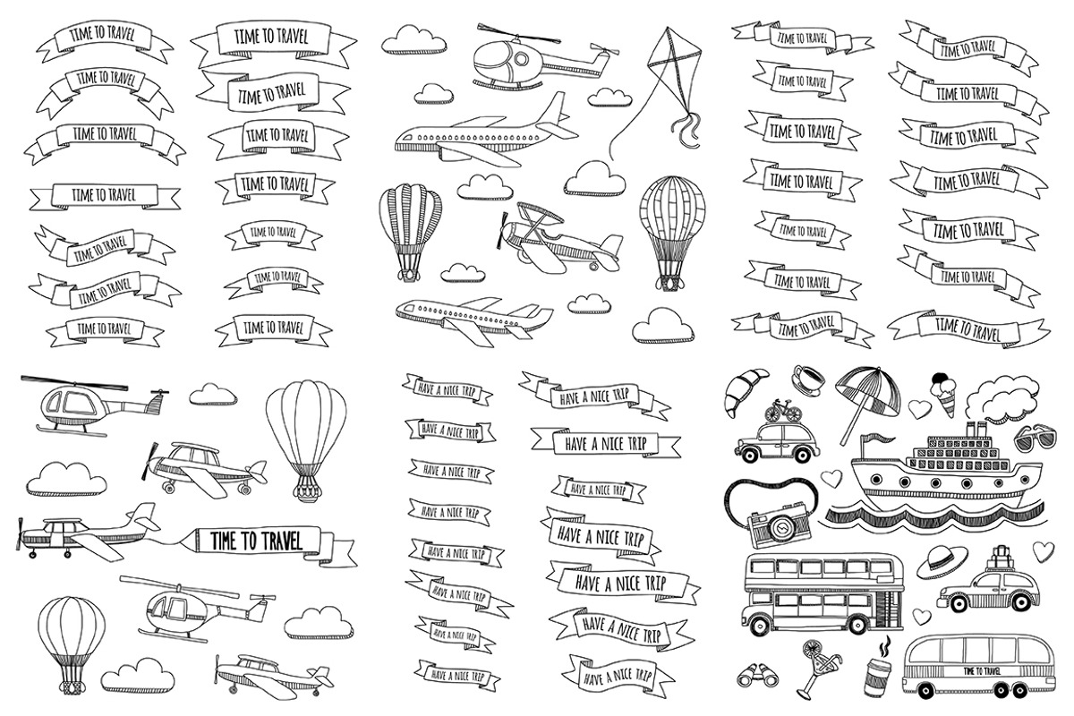 BIG BUNGLE Vector travel set, an Object Graphic by Art Loft (Photo 9 of 18)