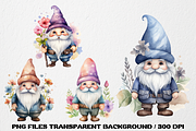 Gnome Watercolor Pastel Clipart, an Illustration by SindyPrintDesign (Thumbnail 3 of 3)