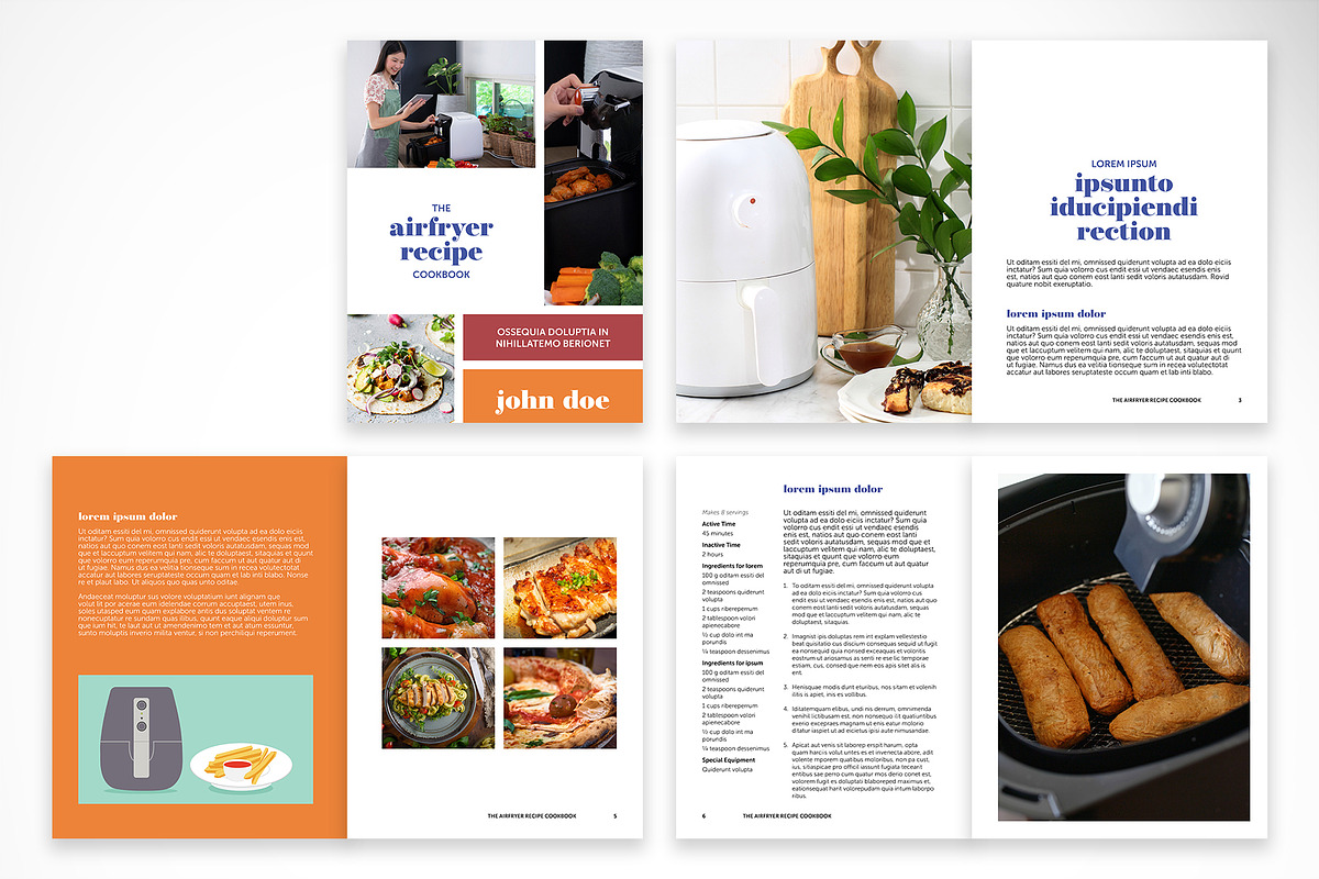 Air Fryer Recipe Cookbook, a Print Template by McLittle Stock (Photo 3 of 5)