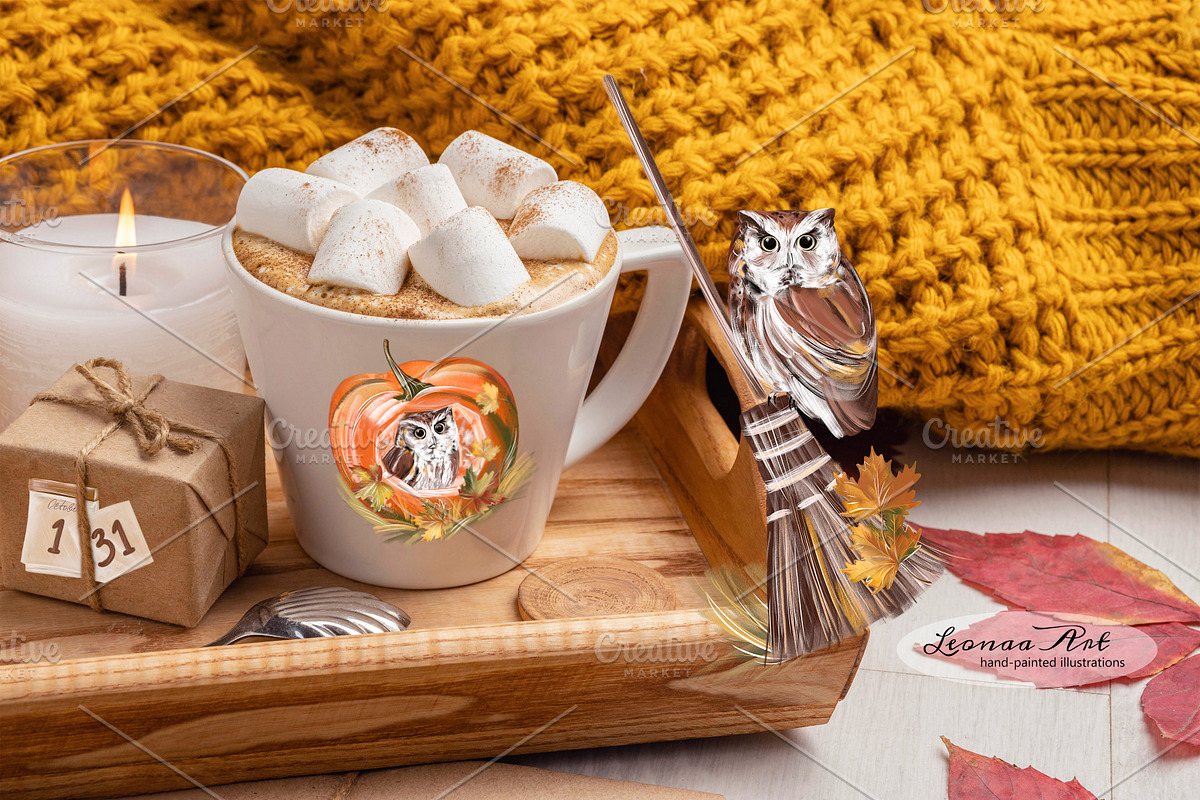 Hello Autumn Clipart Set, a Seasonal Illustration by Leonaa art (Photo 7 of 9)