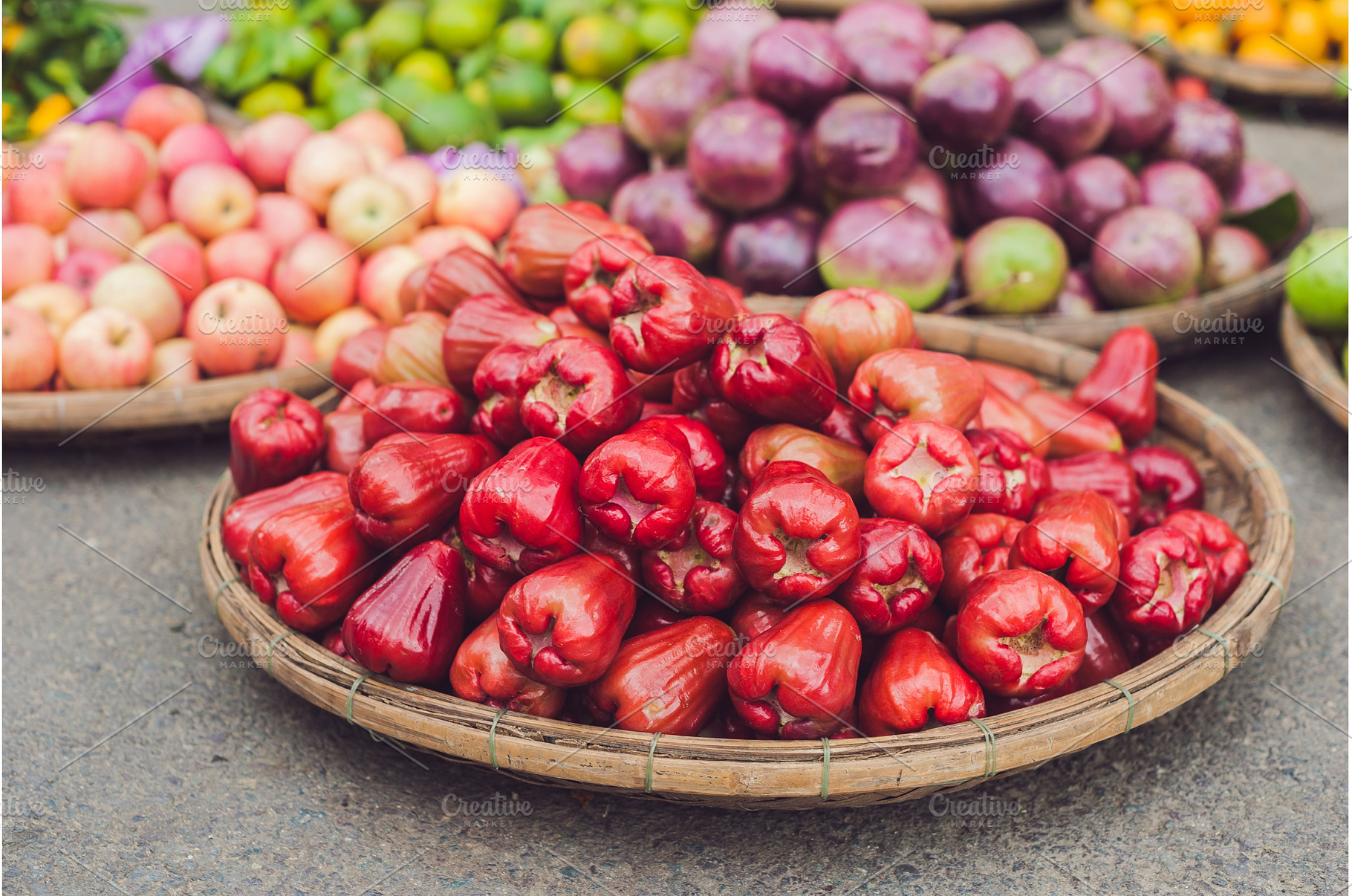 red rose apples, homphu, Syzygium, a Food & Drink Photo by Elizaveta Galitskaya