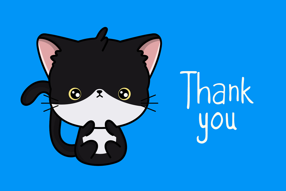Set of Cute Black Cat Illustrations, an Illustration by ArtVarStudio (Photo 3 of 3)
