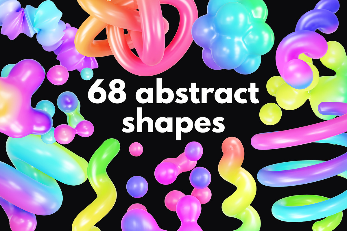 3D Plastic Gradient Graphic Set, a Graphic by LarysaZabrotskaya (Photo 2 of 14)