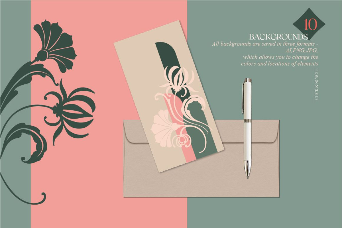 Victorian flowers & ornaments, an Object Graphic by Collection by VY (Photo 4 of 9)