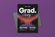 Black Graduation Party Invitation, an Invitation Template by graphicook (Thumbnail 3 of 3)